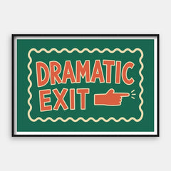 Dramatische exit — Kunstprint horizontaal #01