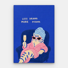 Mindre drama Mer Pyjamas Canvas — Canvas Vertical #01