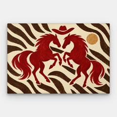 Cowboy Zebra Canvas — Canvas Horisontal #01