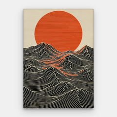 Lienzo Japandi Sun — Lienzo Vertical #01
