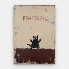Pew Pew Pew Canvas — Tela Vertical #01